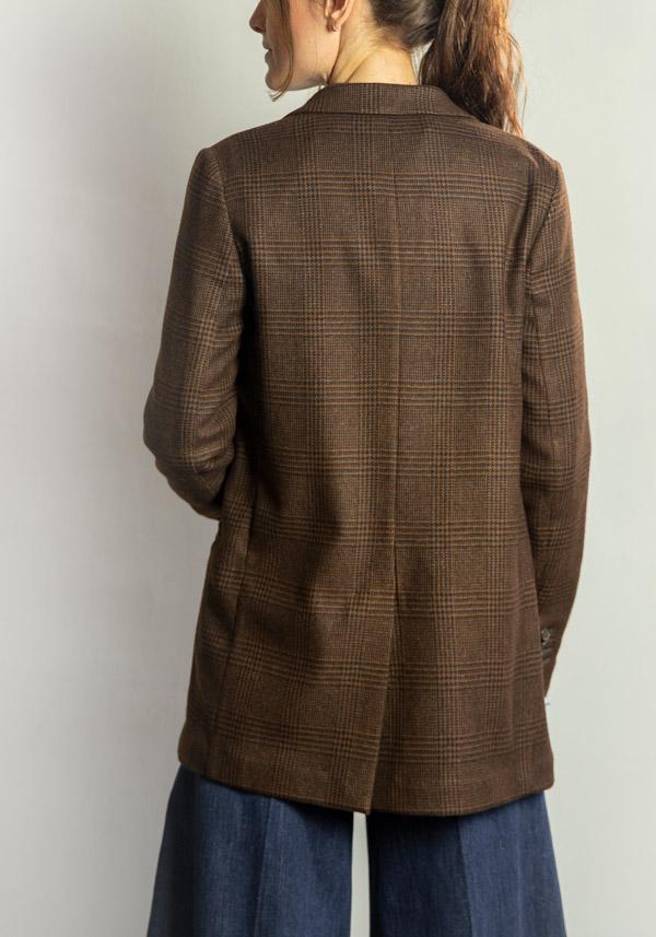 Rose & Lini KILTIE WOOL “LUCAS” BROWN & BLACK JACKET Fino Al -60%