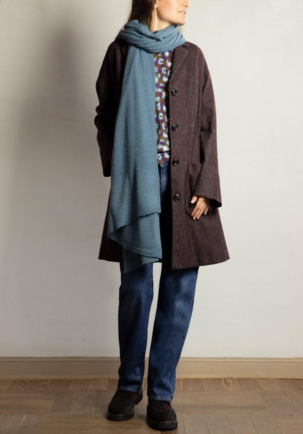 Rose & Lini KILTIE WOOL “PAUL” PLUM COAT Affare Del Giorno