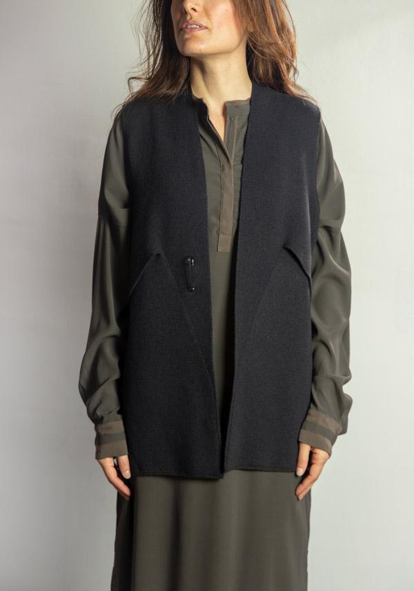 Rose & Lini OYUNA REVERSIBLE CASHMERE “JACKET MUNDAT” FOREST & OCEAN Sconto