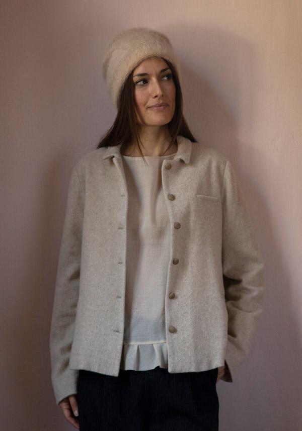 Rose & Lini APUNTOB WOOL & CASHMERE “JACKET 1826” NATURAL Vendite Flash