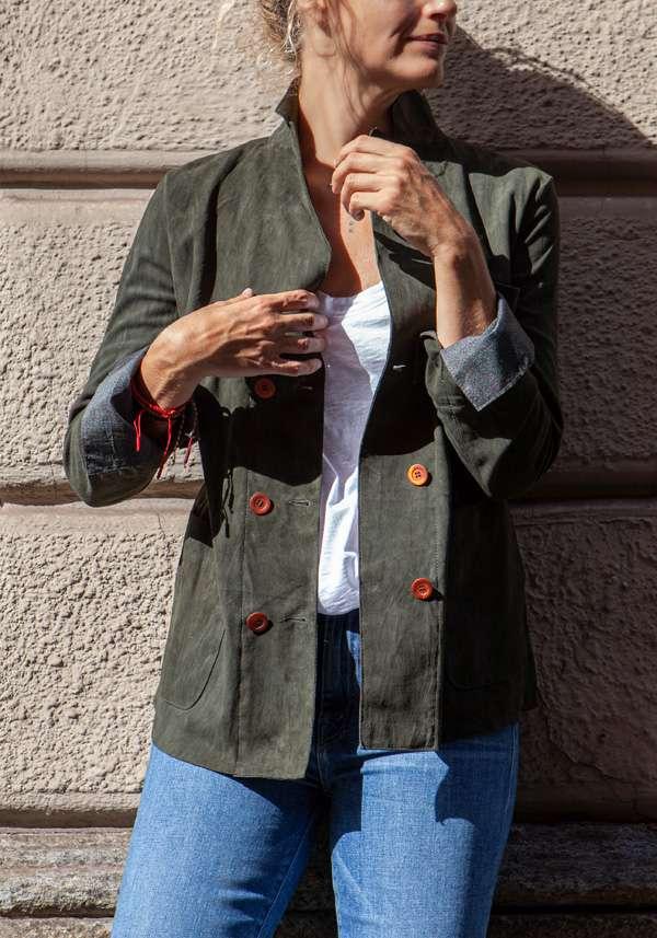 Rose & Lini IBRIGU MILITARY SUEDE LEATHER JACKET 122 Sconto di tempo limitato