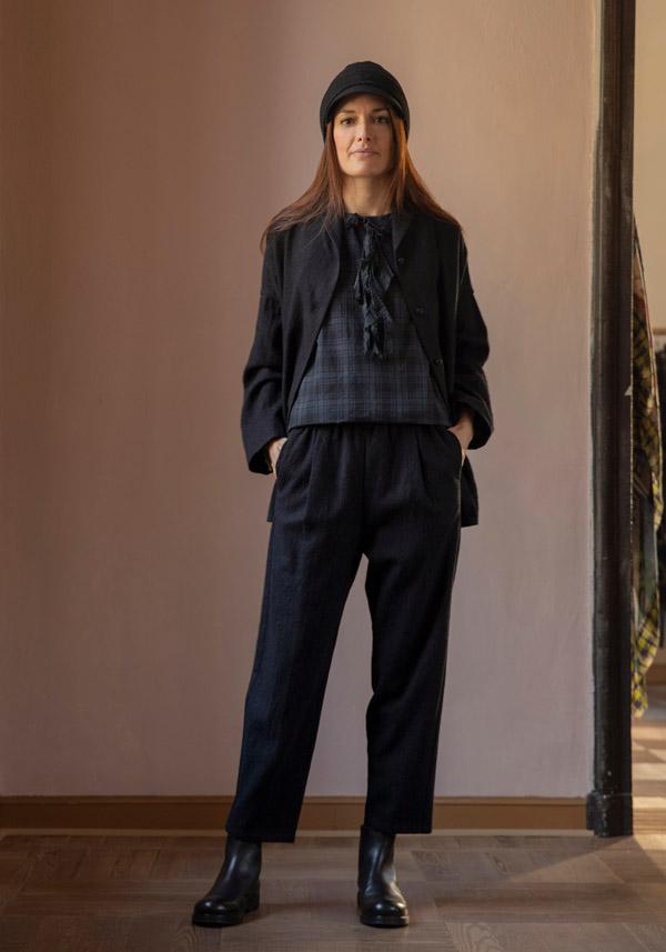 Rose & Lini APUNTOB WOOL “PANTS 1002” BLACK Black Friday