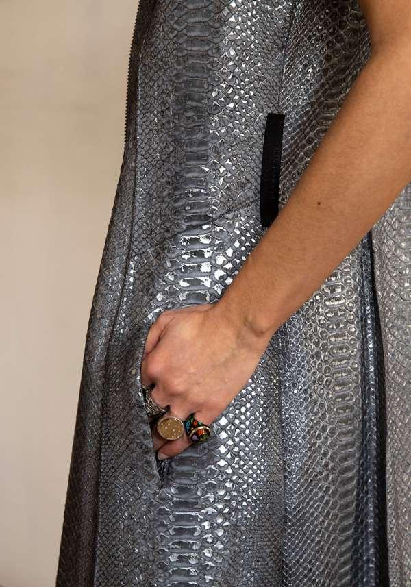 Rose & Lini SIMONA TAGLIAFERRI SILVER PYTHON GILET Online Outlet
