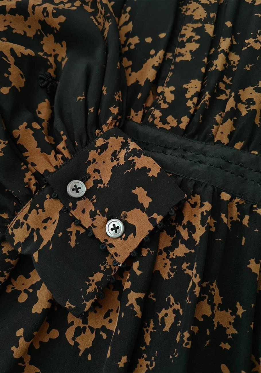 Rose & Lini AN AN LONDREE SILK “WAIST DRESS” BLACK Lightning offer