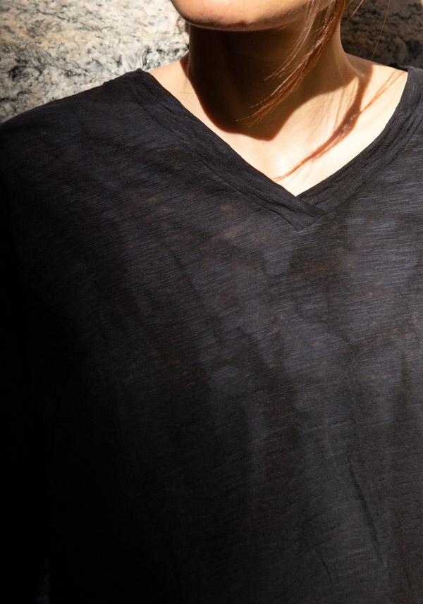 Rose & Lini GILDA MIDANI “V TRAP TOP” BLACK Liquidazione