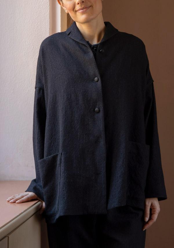 Rose & Lini APUNTOB WOOL “JACKET 1752” BLACK Comprane uno, ottenene uno gratis