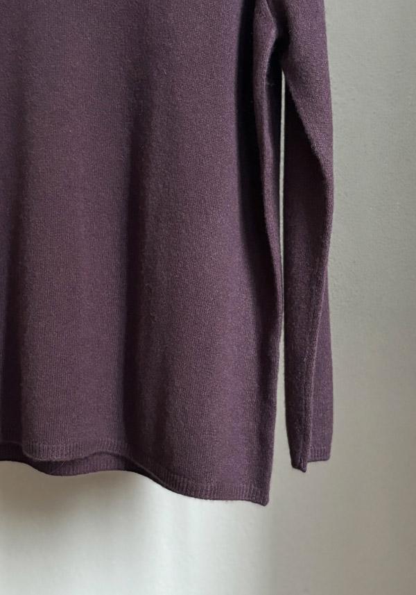 Rose & Lini MIRROR IN THE SKY CASHMERE V-NECK SWEATER PLAIN CHICORY Prezzo basso