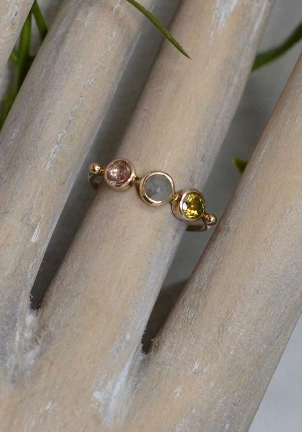 Rose & Lini DORETTE MULTICOLOR SIMPLE BAGUE GOLD RING Fino al 55% di sconto
