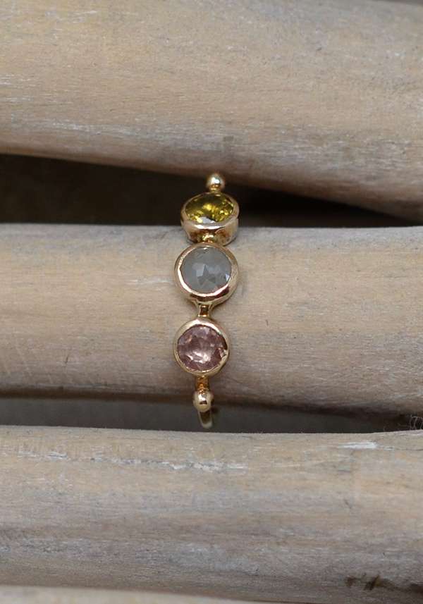 Rose & Lini DORETTE MULTICOLOR SIMPLE BAGUE GOLD RING Fino al 55% di sconto