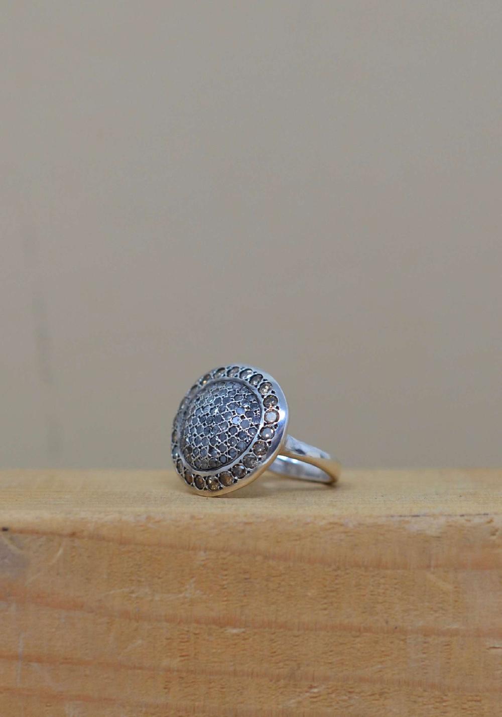Rose & Lini ROSAMARIA “JULIA” DIAMONDS SILVER RING 50% di sconto per tempo limitato
