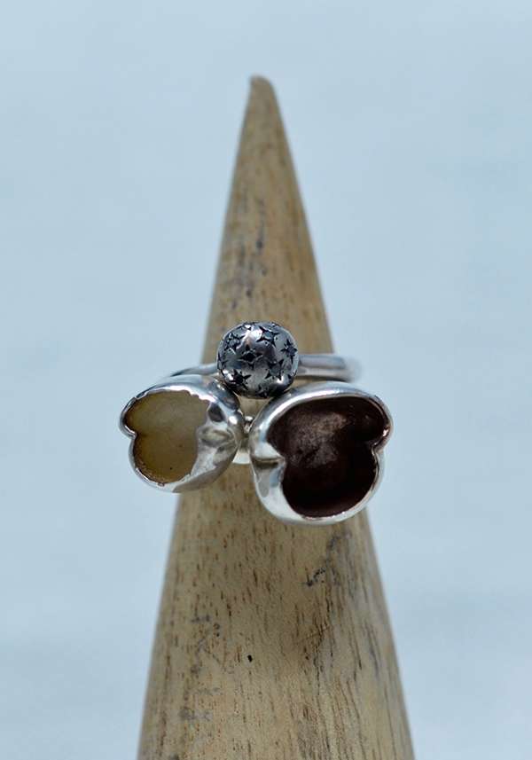 Rose & Lini ROSAMARIA SILVER AND DIAMOND “ALEPO” RING Italia