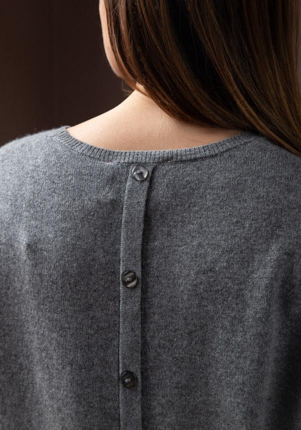 Rose & Lini ABSOLUT CASHMERE “PULL LISA” DARK GREY Offerte