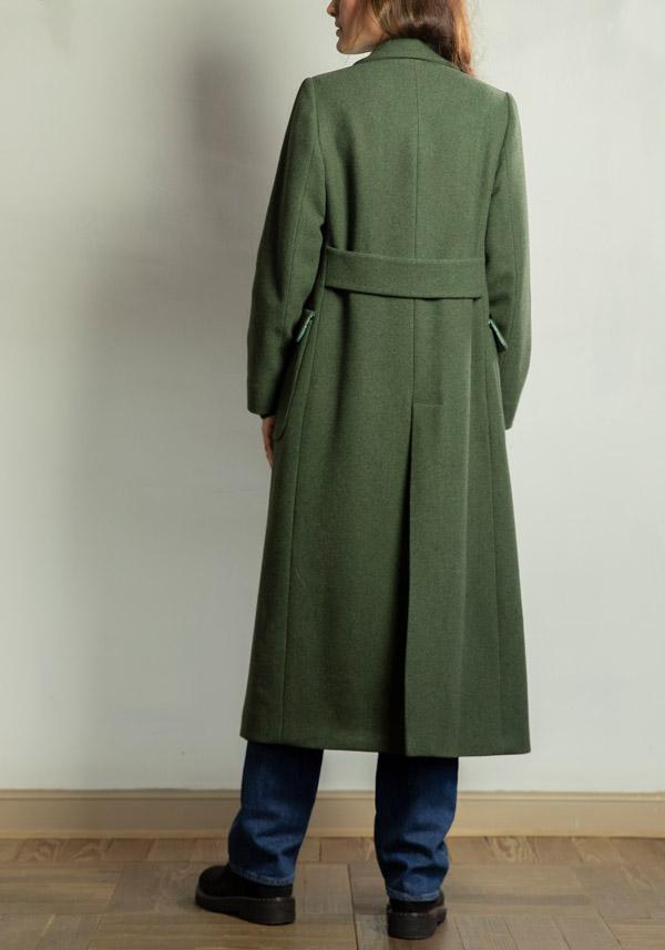 Rose & Lini CRISTINA BONFANTI YACK “LARES” MOSS GREEN COAT Vendite Flash
