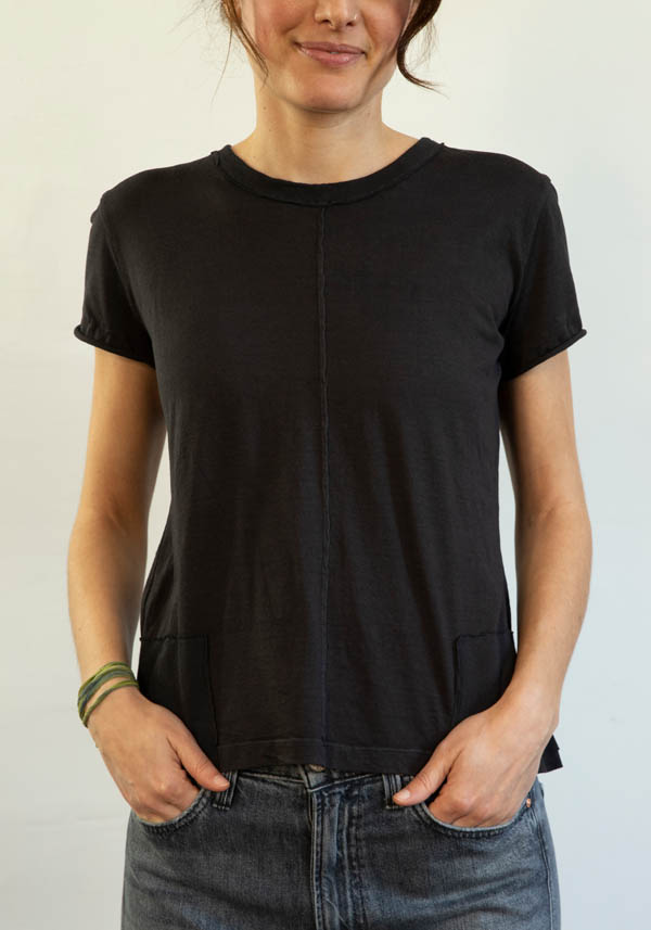 Rose & Lini MJW BLACK COTTON T-SHIRT “2461” Negozio