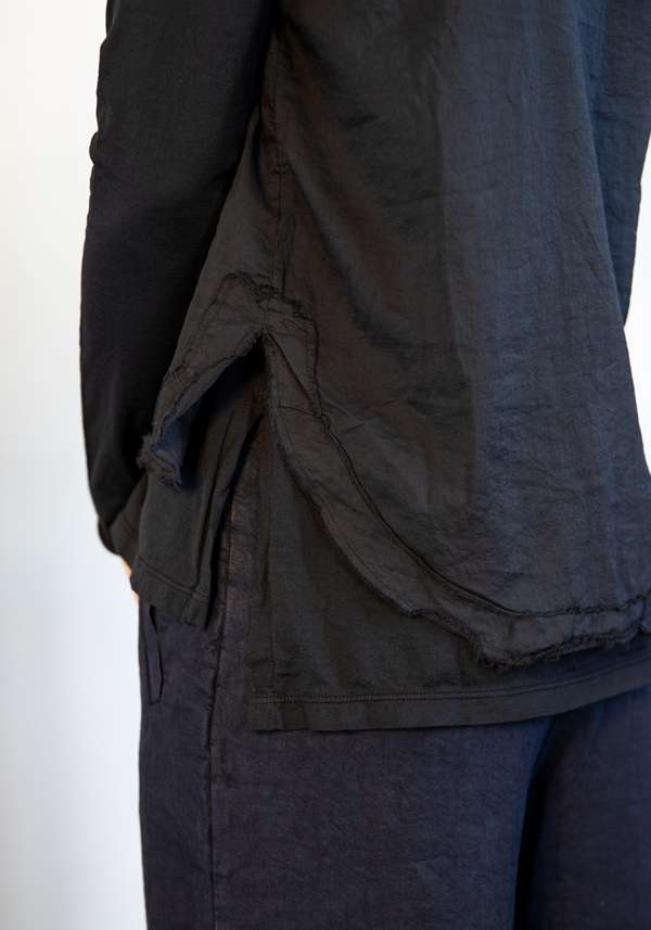 Rose & Lini MJW BLACK LONG SLEEVED T-SHIRT In Saldo