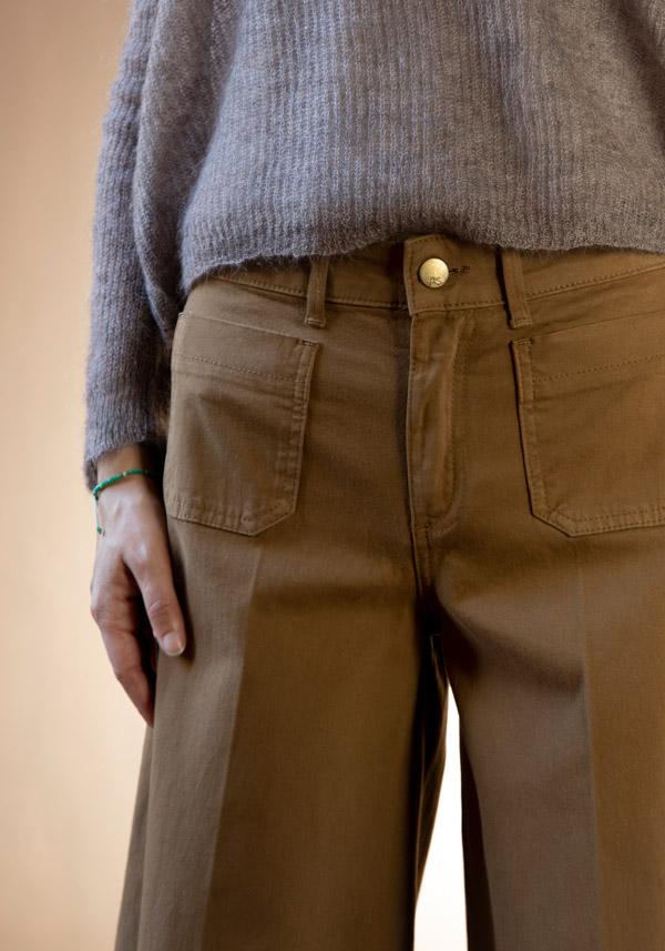 Rose & Lini PS. DON’T FORGET ME “GRACE DYED” WIDE LEG JEANS VIGOGNA Spedizione gratuita