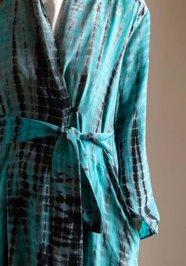 Rose & Lini OBIDI PATTERNED SILK “AMBER DRESS” TIFFANY Comprare a buon mercato