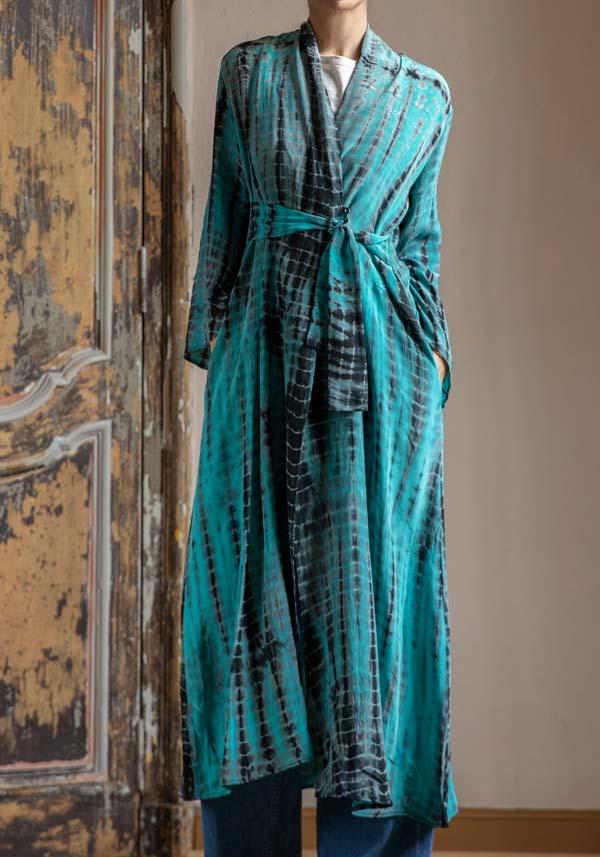 Rose & Lini OBIDI PATTERNED SILK “AMBER DRESS” TIFFANY Comprare a buon mercato