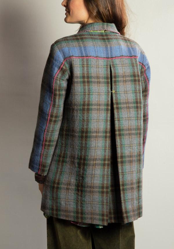 Rose & Lini PERO WOOL & SILK REVERSIBLE “JACKET FLL01” STONE GREY Grande vendita