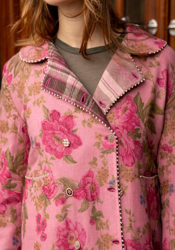 Rose & Lini PERO WOOL REVERSIBLE “COAT BPB05” PINK Flash Sale