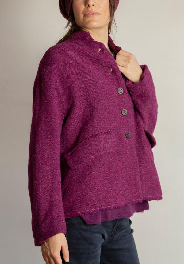 Rose & Lini HANNOH WOOL “VESTIA” MULBERRY JACKET Fornitura limitata