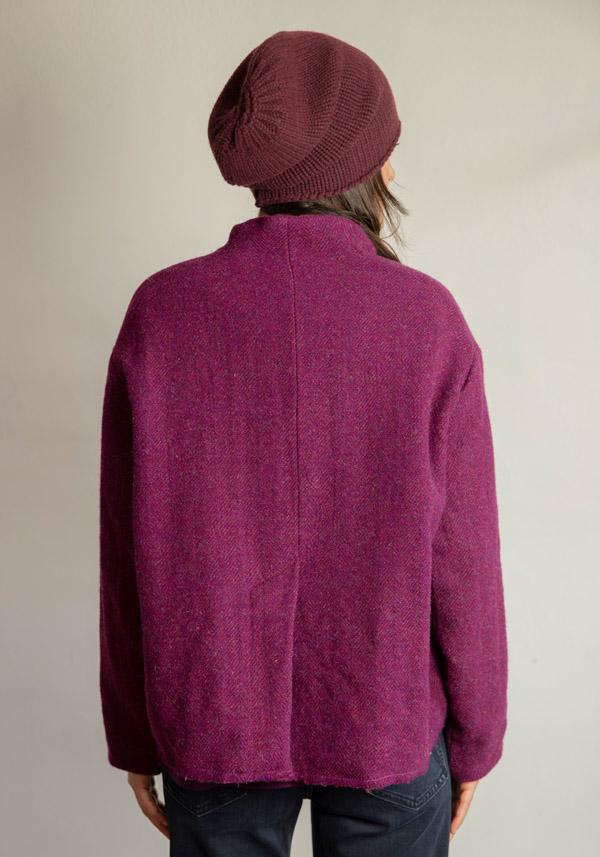 Rose & Lini HANNOH WOOL “VESTIA” MULBERRY JACKET Fornitura limitata