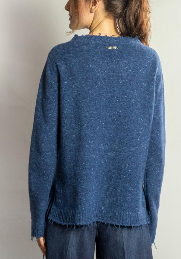 Rose & Lini ARCHIVIOB LAMB WOOL & CASHMERE “PULL 1852” ACCADEMIA BLUE Black Friday