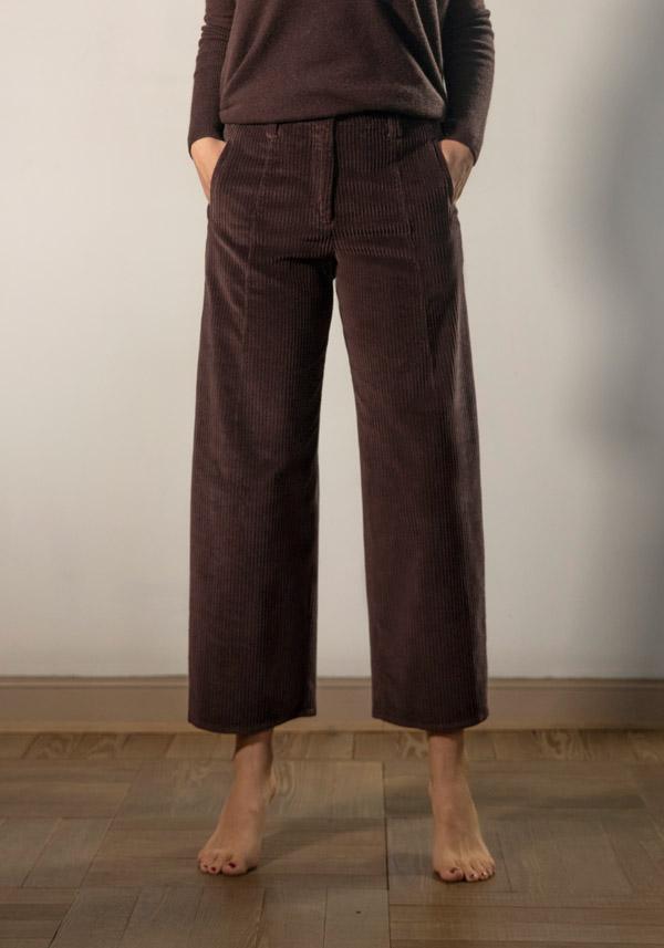 Rose & Lini BARBARA TANI “PANTS 462 V03” CORDUROY CHOCO BROWN Cyber Monday