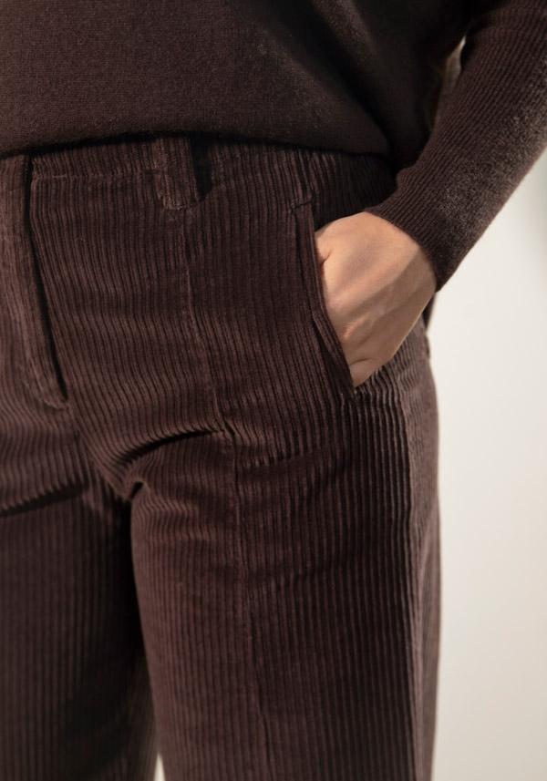 Rose & Lini BARBARA TANI “PANTS 462 V03” CORDUROY CHOCO BROWN Cyber Monday