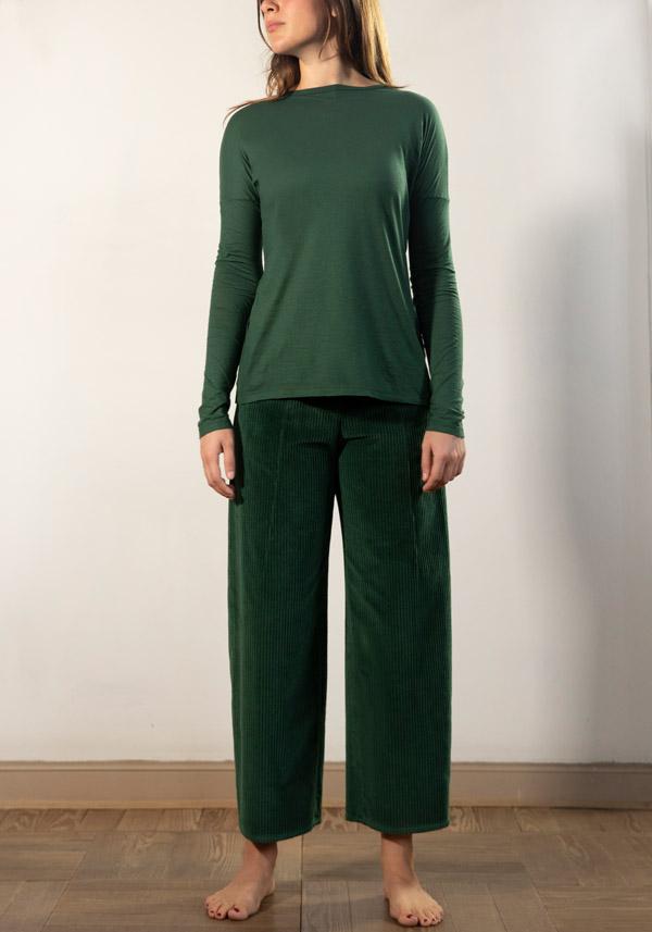 Rose & Lini BARBARA TANI “PANTS 462 V03” CORDUROY MINT Offerta natalizia