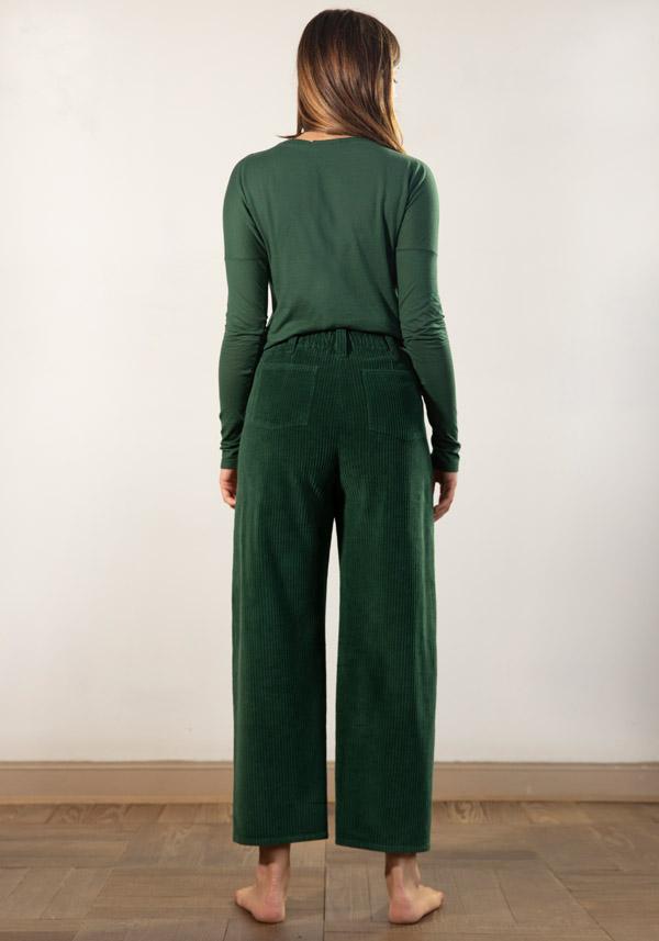 Rose & Lini BARBARA TANI “PANTS 462 V03” CORDUROY MINT Offerta natalizia