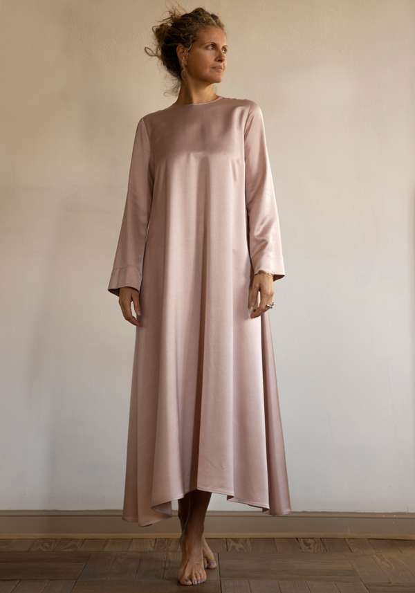 Rose & Lini CO.GO LONG SLEEVED MAXI “DRESS 255” PINK Offerta San Valentino