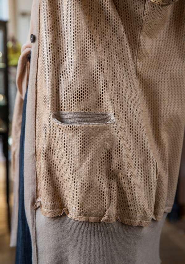 Rose & Lini GIORGIO BRATO CAMEL SUEDE LEATHER “CARDIGAN OVER” Smaltimento dello stoccaggio