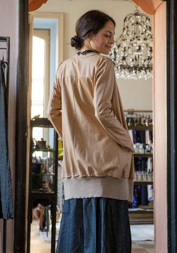Rose & Lini GIORGIO BRATO CAMEL SUEDE LEATHER “CARDIGAN OVER” Smaltimento dello stoccaggio