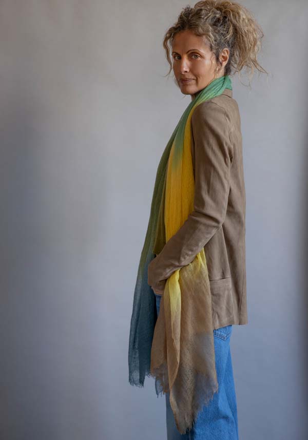 Rose & Lini GIORGIO BRATO SUEDE LEATHER “BLAZER” TAUPE Offerta temporanea