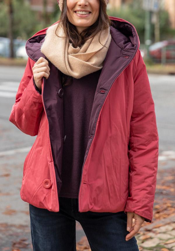 Rose & Lini OOF WEAR REVERSIBLE “JACKET 9006” BORDEAUX & FUCSIA Grandi sconti