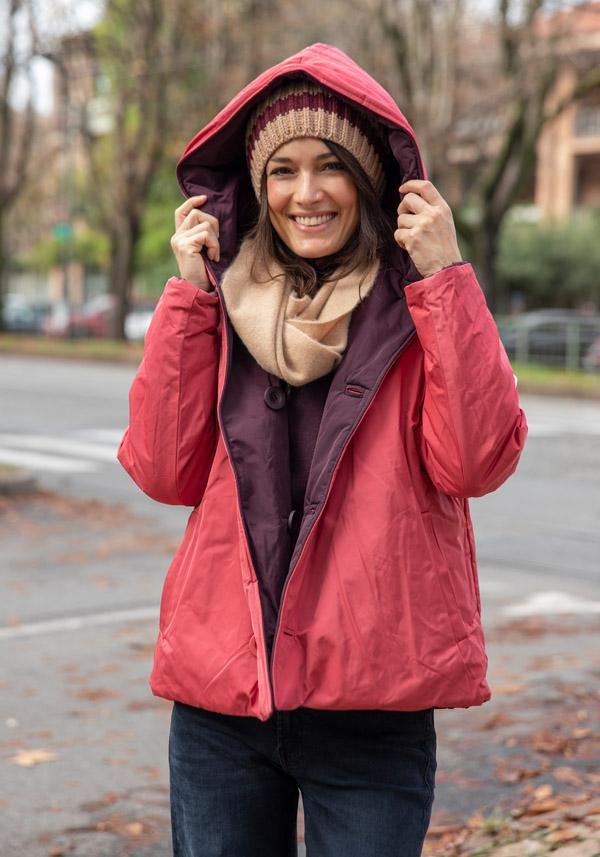 Rose & Lini OOF WEAR REVERSIBLE “JACKET 9006” BORDEAUX & FUCSIA Grandi sconti