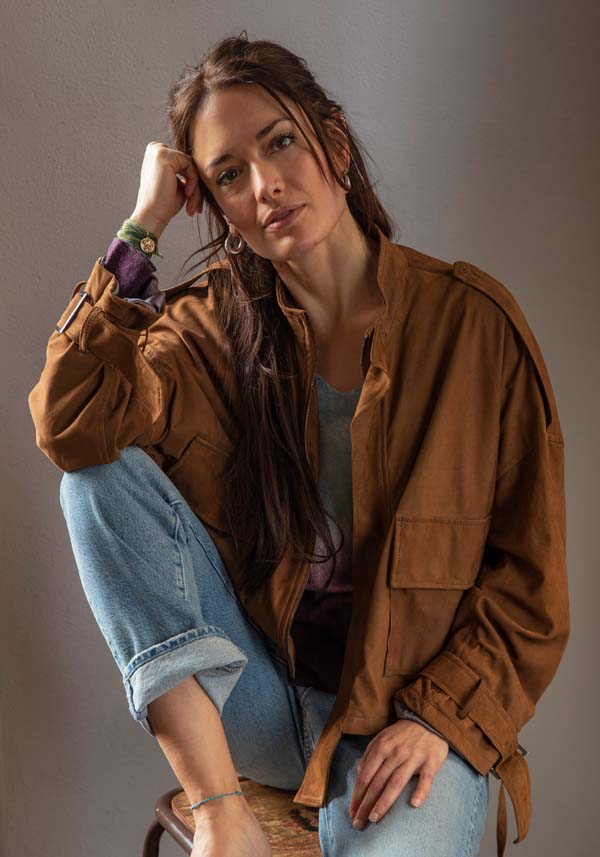Rose & Lini GIORGIO BRATO SUEDE LEATHER “JACKET 21052” RUM Bestseller