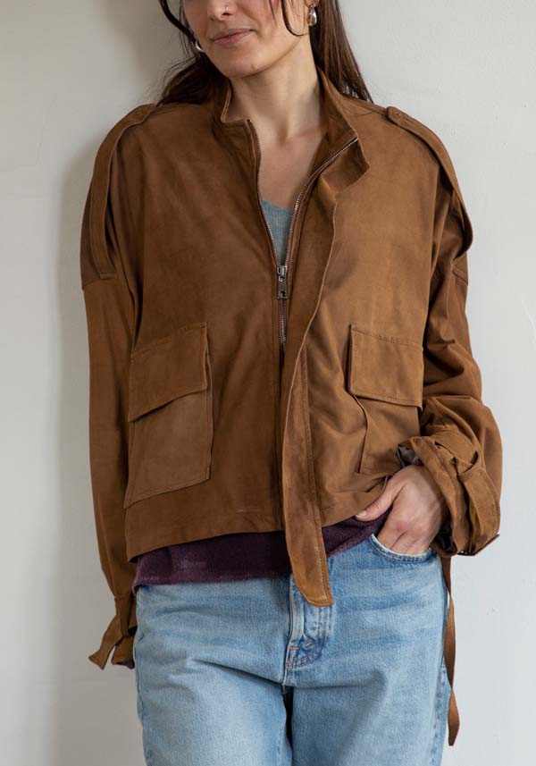 Rose & Lini GIORGIO BRATO SUEDE LEATHER “JACKET 21052” RUM Bestseller