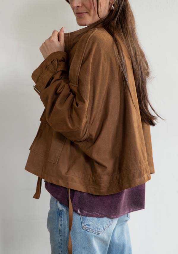 Rose & Lini GIORGIO BRATO SUEDE LEATHER “JACKET 21052” RUM Bestseller