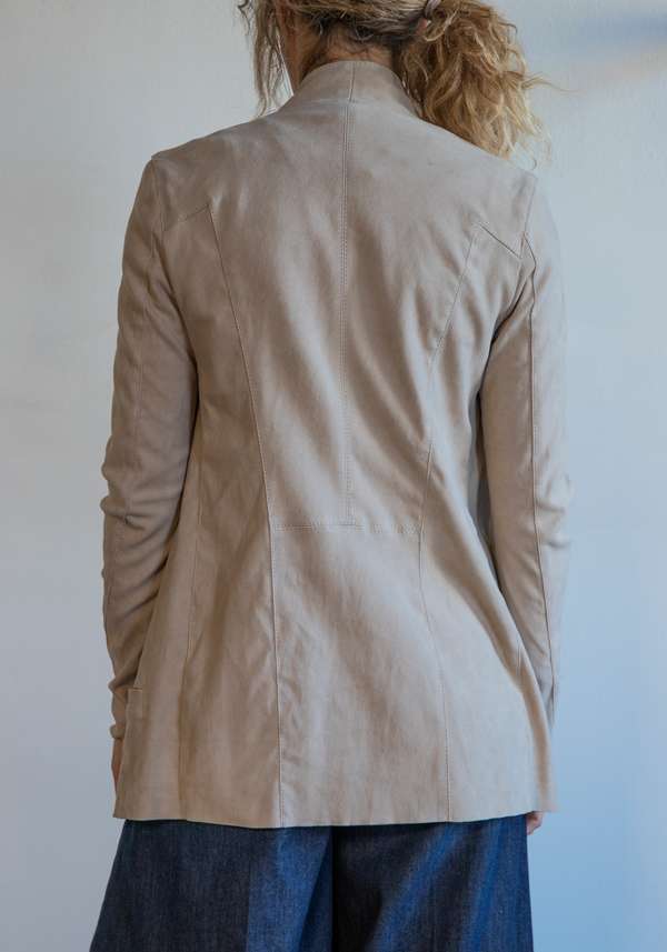 Rose & Lini GIORGIO BRATO SHELL SUEDE LEATHER “BLAZER STRETCH” Liquidazione