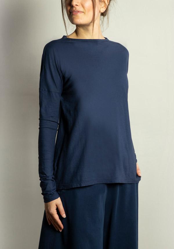 Rose & Lini BARBARA TANI COTTON & CASHMERE “TSHIRT 1585 CCL” BLUE Comprane uno, ottenene uno gratis