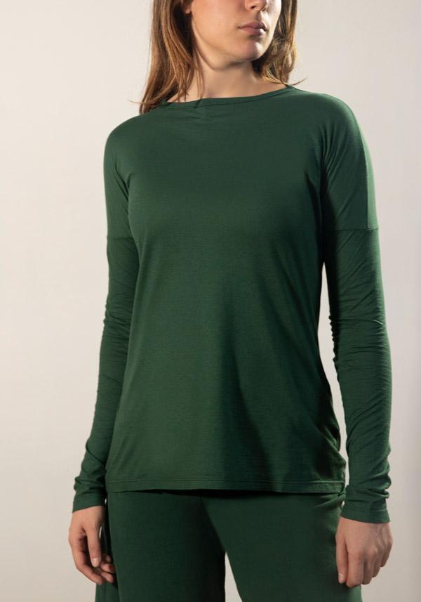 Rose & Lini BARBARA TANI COTTON & CASHMERE “TSHIRT 1585 CCL” MINT Offerte speciali