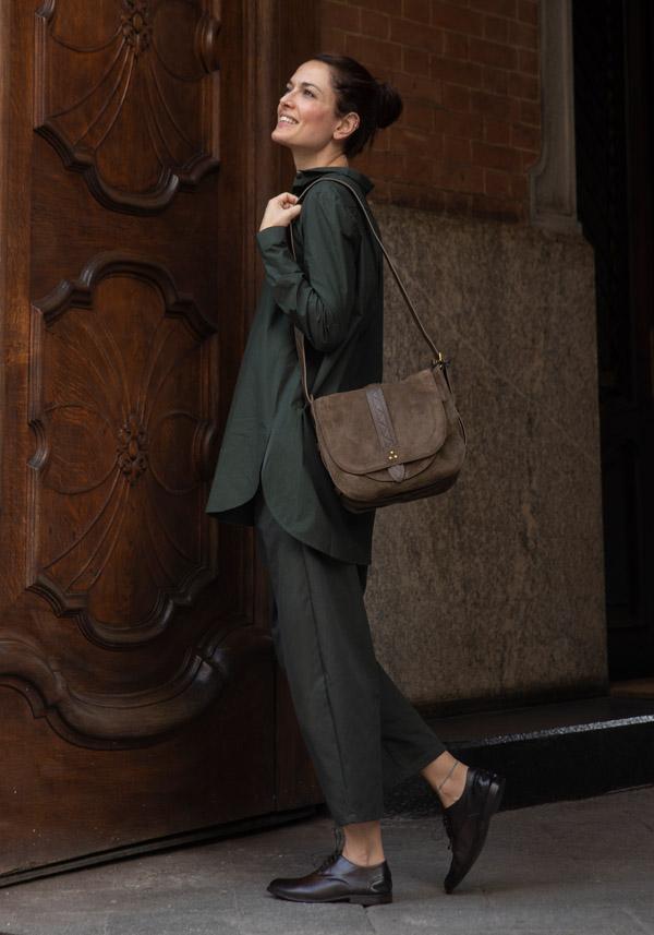 Rose & Lini APUNTOB COTTON “PANT 540” FOREST GREEN Ritorno libero