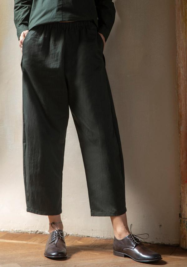 Rose & Lini APUNTOB COTTON “PANT 540” FOREST GREEN Ritorno libero