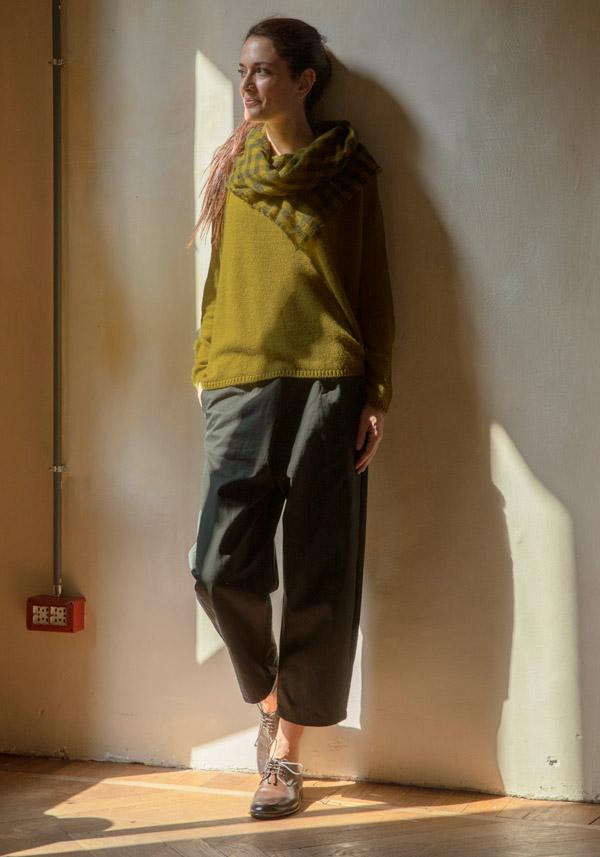 Rose & Lini APUNTOB CASHMERE & ALPACA “PULL 1890” GRASS GREEN Rilascio limitato