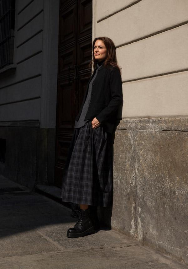 Rose & Lini APUNTOB COTTON “SKIRT 1883” ASPHALT GREY Ultimo giorno
