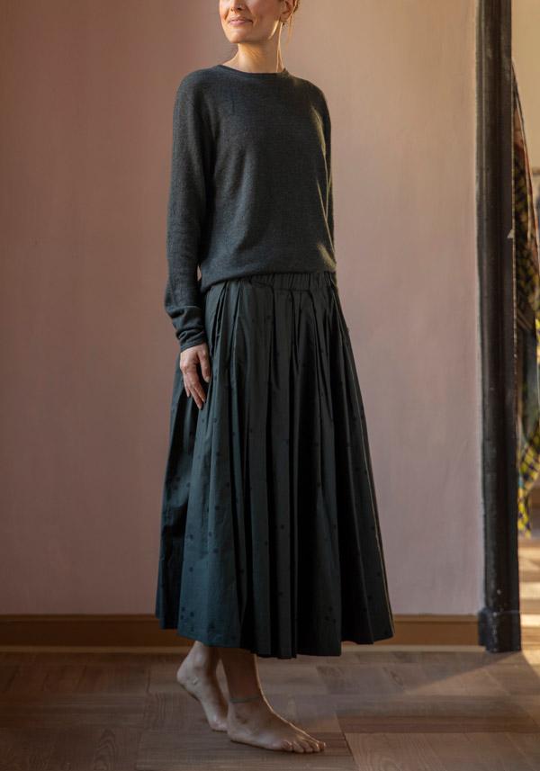 Rose & Lini APUNTOB SILK & CASHMERE “PULL 1889” FOREST GREEN Promozione temporanea