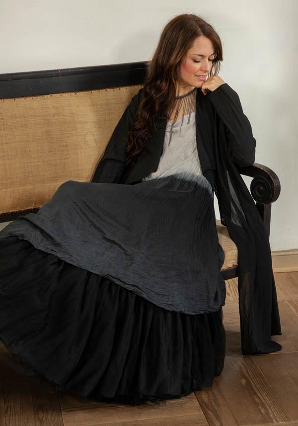 Rose & Lini MARC LE BIHAN SILK “ROBE 2111” IVORY & BLACK DRESS Fino al 60% di sconto