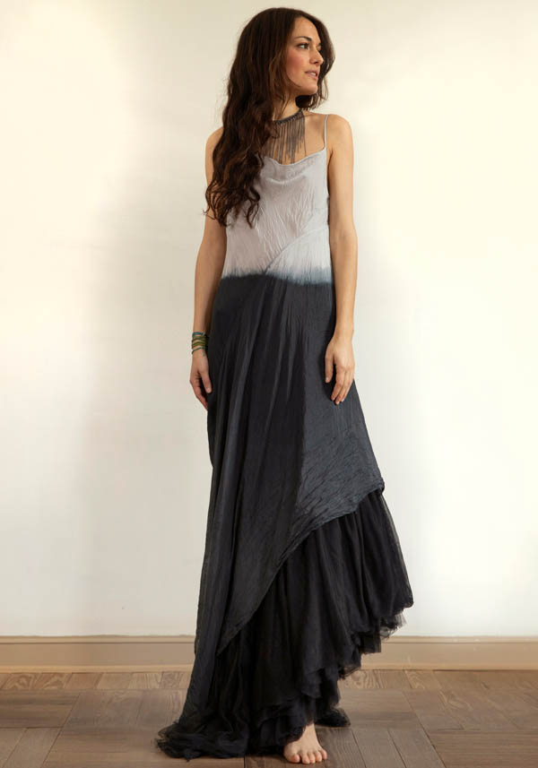 Rose & Lini MARC LE BIHAN SILK “ROBE 2111” IVORY & BLACK DRESS Fino al 60% di sconto